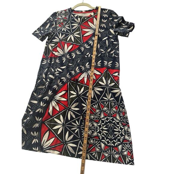 Tory Burch XS Acoma Pottery Pima Cotton T Shirt Drawstring Mini Dress - Picture 7 of 9